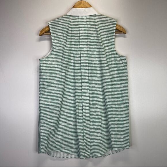 Lafayette 148 New York Striped top green white - S - Picture 6 of 10